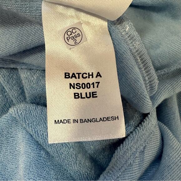 Neena Swim Oh Polly Blue Batch A NS0017 Twist front Halter Terry Cover Up S NWT - Picture 4 of 7